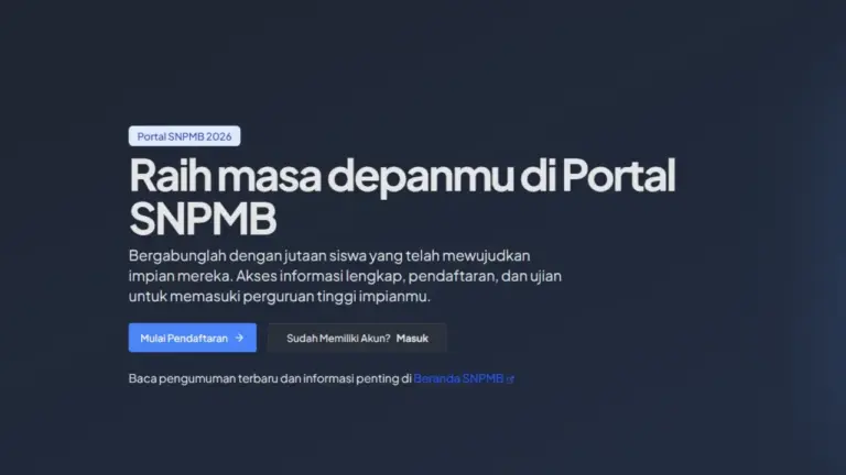 Kapan Pendaftaran SNBT 2026 Dibuka