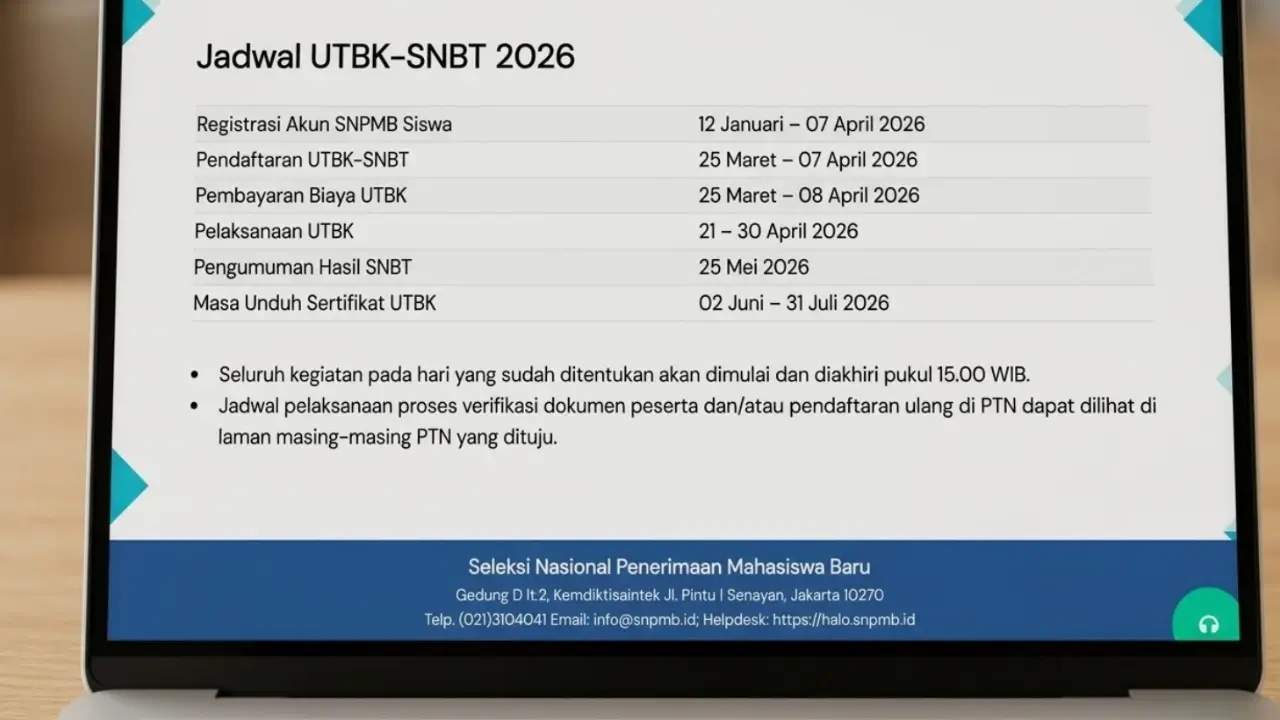 Pendaftaran Akun SNPMB 2026 untuk UTBK SNBT