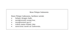 Bacaan Teks Ikrar Pelajar Indonesia