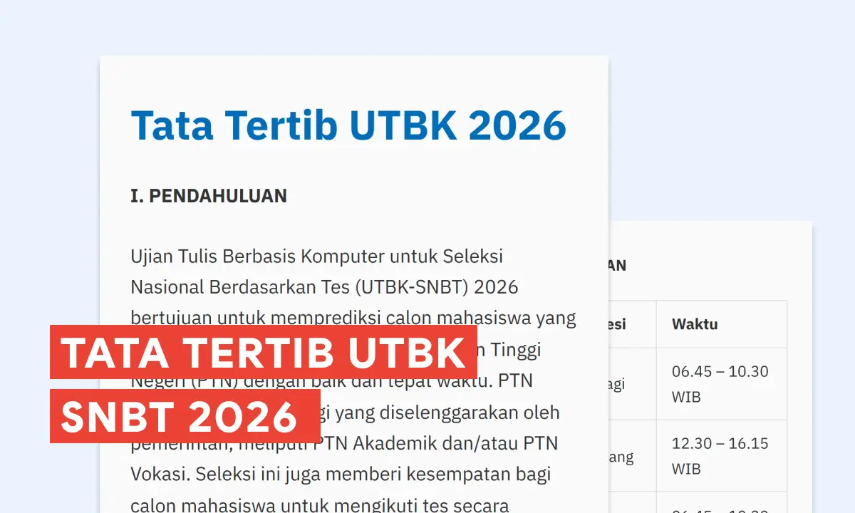 Tata Tertib UTBK SNBT 2026