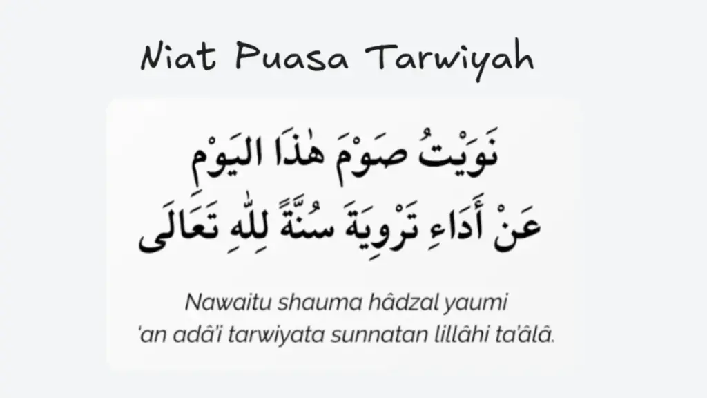 Niat Puasa Tarwiyah