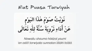 Niat Puasa Tarwiyah