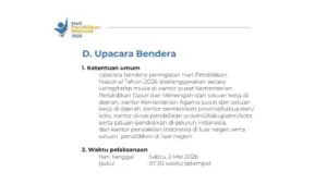 Susunan Acara Upacara Hardiknas 2026 Resmi