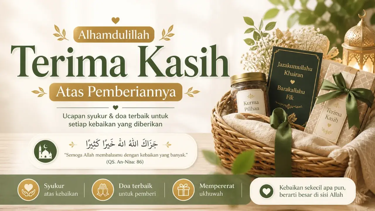 Ucapan Terima Kasih Islami atas Pemberian