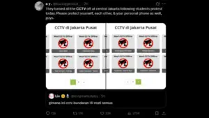 CCTV Bundaran HI Tiba-Tiba Mati Saat Demo Hari Ini 12 Juni 2026