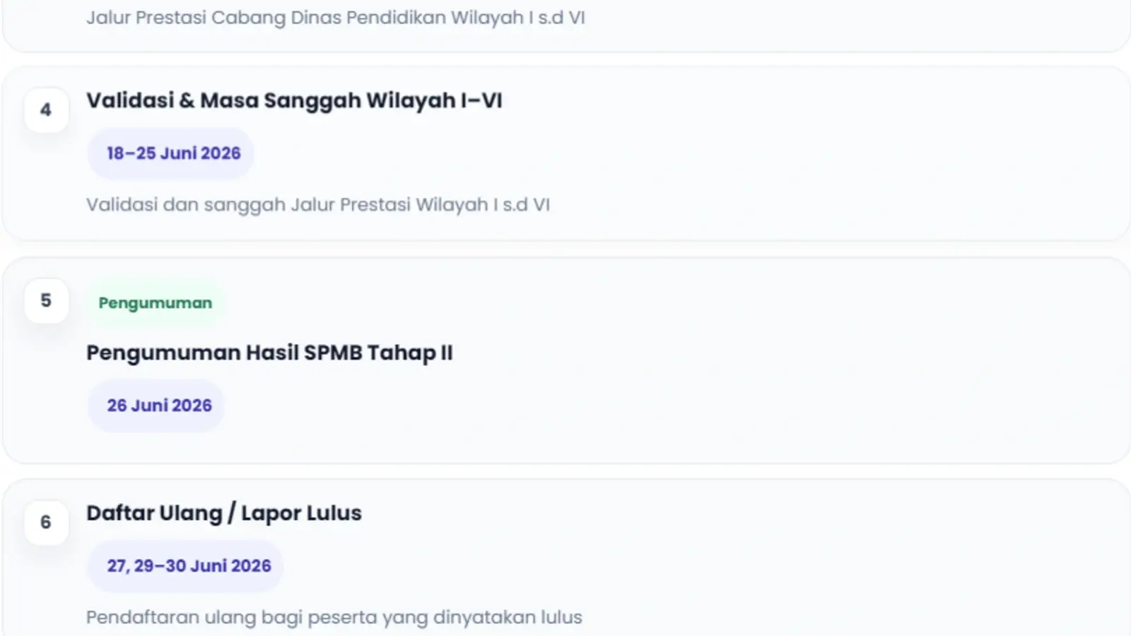 pengumuman SPMB SUMUT 2026 Tahap 2