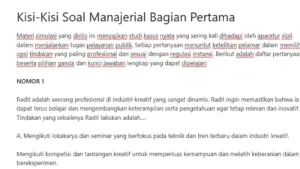 Contoh Soal PPPK Sekolah Rakyat Manajerial