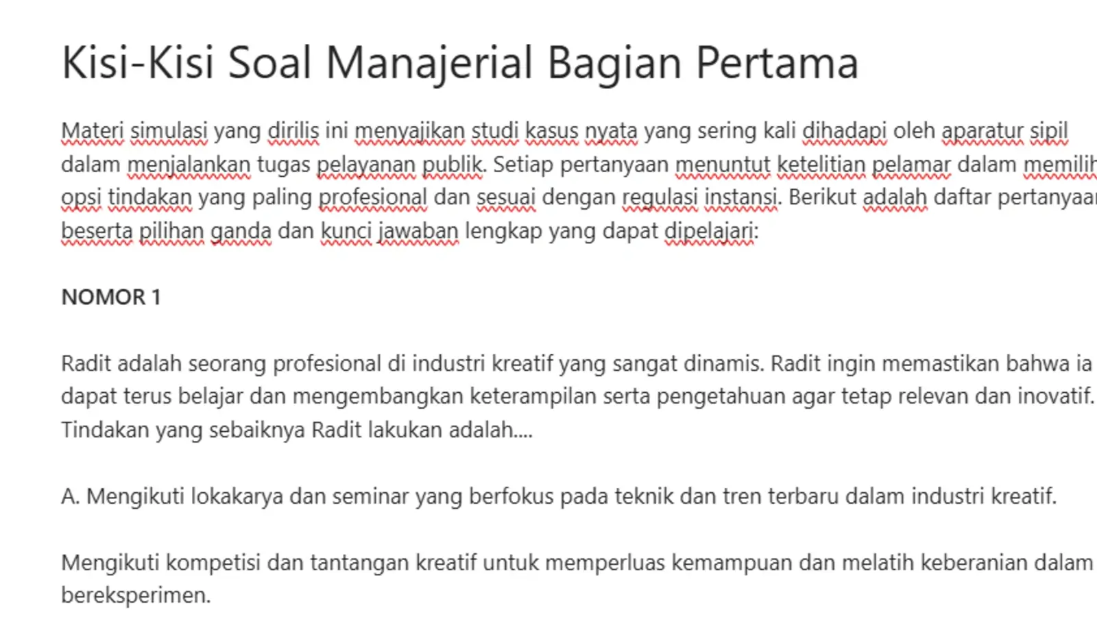 Contoh Soal PPPK Sekolah Rakyat Manajerial