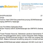 Download Pengumuman Hasil OSN K 2026 SD dan SMP
