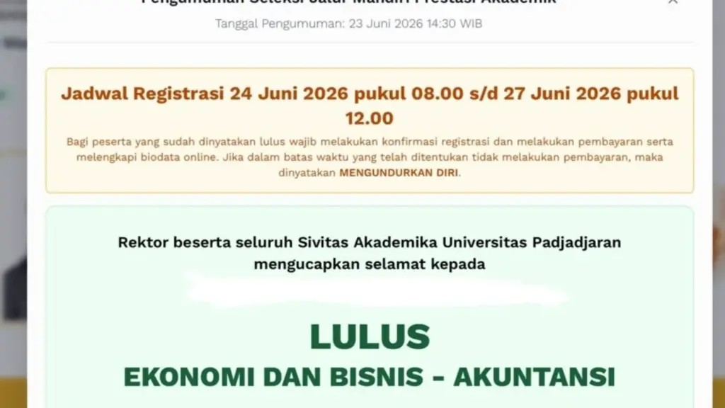 Hasil SMUP 2026