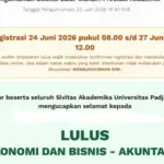 Unpad Resmi Umumkan Hasil SMUP 2026, Simak Cara Cek Kelulusan