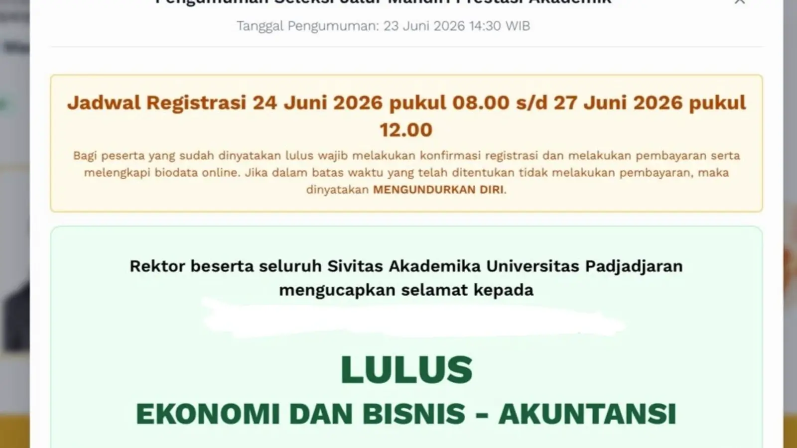 Hasil SMUP 2026