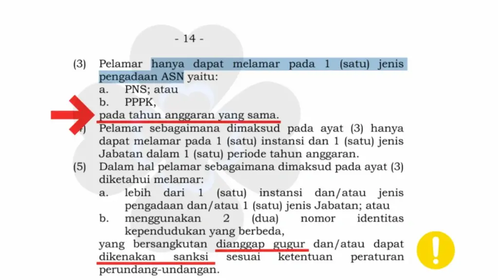 Ketentuan tersebut tertuang dalam Peraturan Menteri Pendayagunaan Aparatur Negara dan Reformasi Birokrasi (Permenpan RB) Nomor 6 Tahun 2024 Pasal 25 Ayat 3.