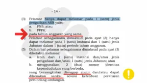 Ketentuan tersebut tertuang dalam Peraturan Menteri Pendayagunaan Aparatur Negara dan Reformasi Birokrasi (Permenpan RB) Nomor 6 Tahun 2024 Pasal 25 Ayat 3.