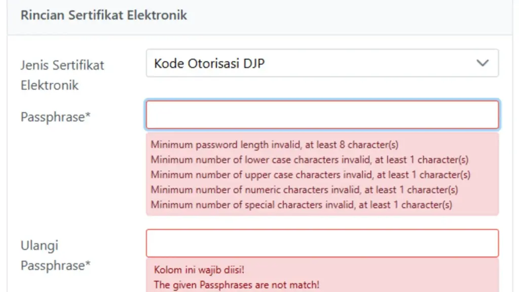 Pengertian Passphrase Coretax