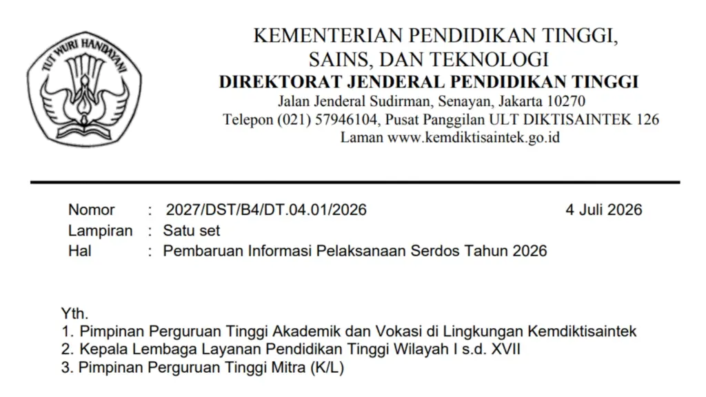 Update Terbaru Jadwal Serdos 2026 untuk Gelombang 0 dan Gelombang 1